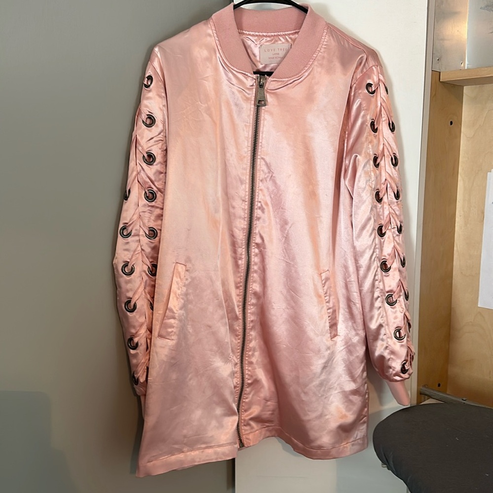 Love Tree satin pink jacket